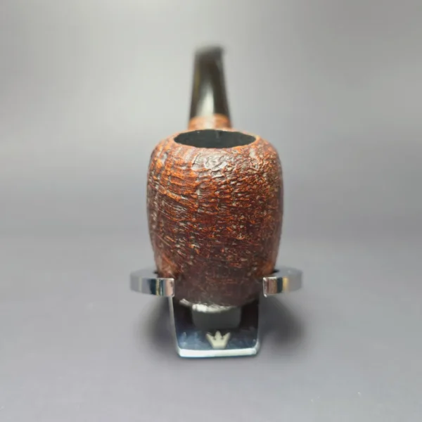 Sasieni Family Era Four Dot Ruff Root Stratford Sandblasted Bent Billiard Estate Briar Pipe, English Estates - Image 3