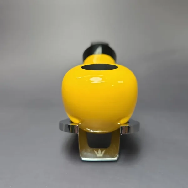 Al Pascia Curvy Yellow Smooth Reverse Calabash Apple Estate Pipe, Unsmoked - Image 3