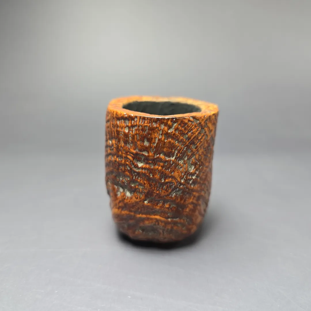 Castello Pre-1982 Old Antiquari 3K Sandblasted Billiard w/ Silver Estate Briar Pipe, Italian Estates - Image 3