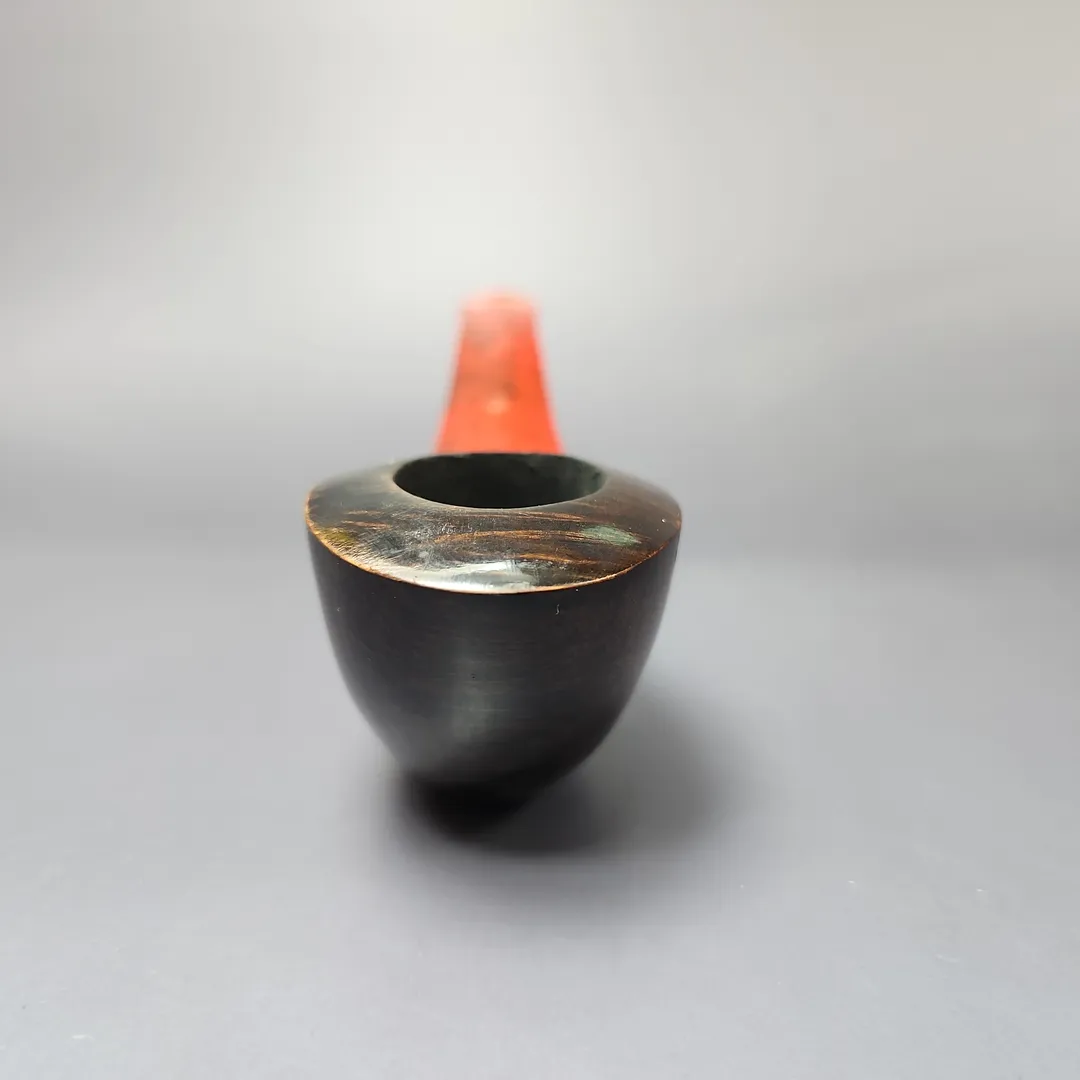 Unknown Smooth Scoop w/ Acrylic Estate Briar Pipe, French Estates - Image 3