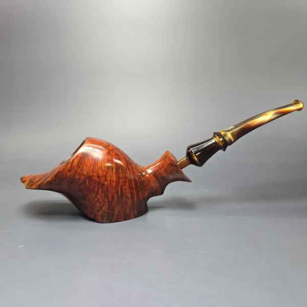 Preben Holm Hallmark H-2 Smooth Freehand Estate Briar Pipe, Unsmoked - Image 3