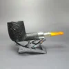 Peterson Amber Spigot X105 Sandblasted Billiard Estate Briar Pipe, Unsmoked - Image 3