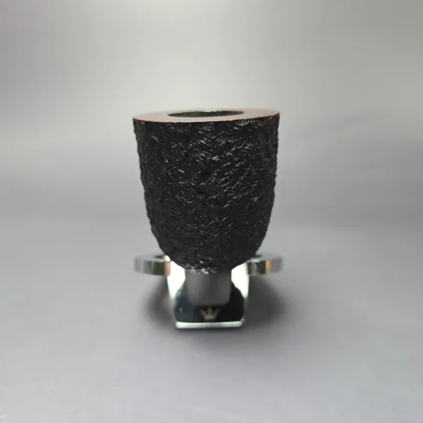 Elwood (Ferndown) Rusticated Zulu w/ Silver Spigot Estate Briar Pipe, English Estates, 9mm - Image 3