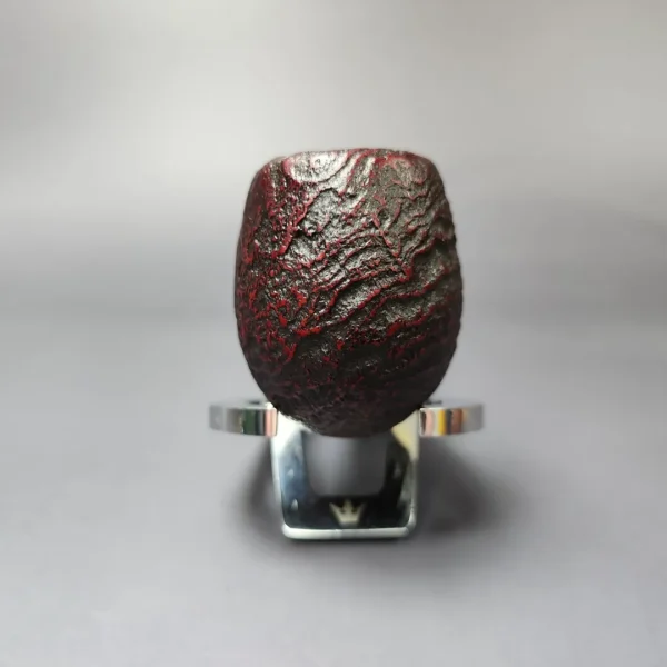 Vauen 5204 Sandblasted Bent Billiard w/ Brass Estate Briar Pipe, Unsmoked, 9mm - Image 3