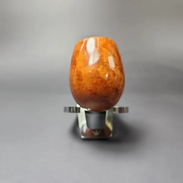 Mina Pipes Smooth Bent Billiard w/ Boxwood Estate Briar Pipe, Unsmoked, 9mm - Image 3