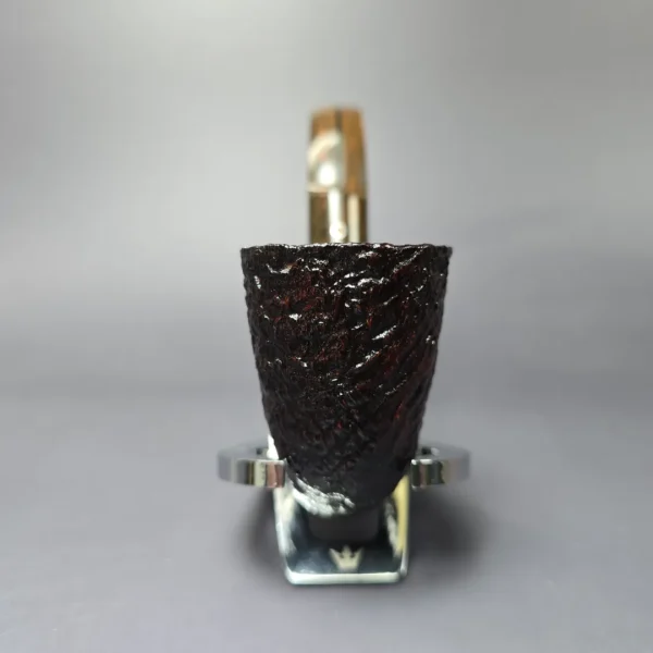 Ashton Brindle XXX Sandblasted Calabash w/ Silver Estate Briar Pipe, Unsmoked - Image 3