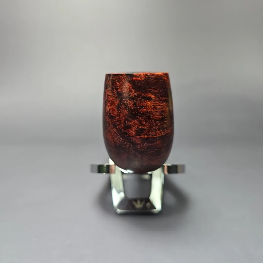 Bruno Nuttens Hand Made Smooth Egg w/ Horn (A) Handmade Briar Pipe, New - Image 3