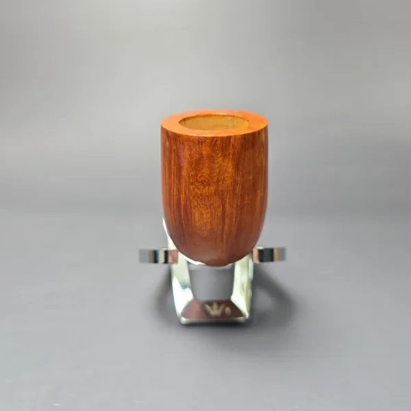 Christophe Wolff Smooth Bing Billiard w/ Ebonite Handmade Briar Pipe, New - Image 3