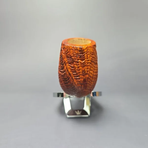 Christophe Wolff Contrast Sandblasted Brandy Handmade Briar Pipe, New - Image 3