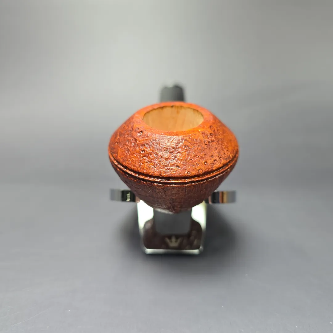 Christophe Wolff "Hyde Park" Sandblasted Squat Bulldog Handmade Briar Pipe, New - Image 3