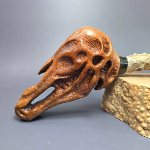 Trever Talbert 2004 Halloween Pipe Estate Briar Pipe, Unsmoked - Image 3