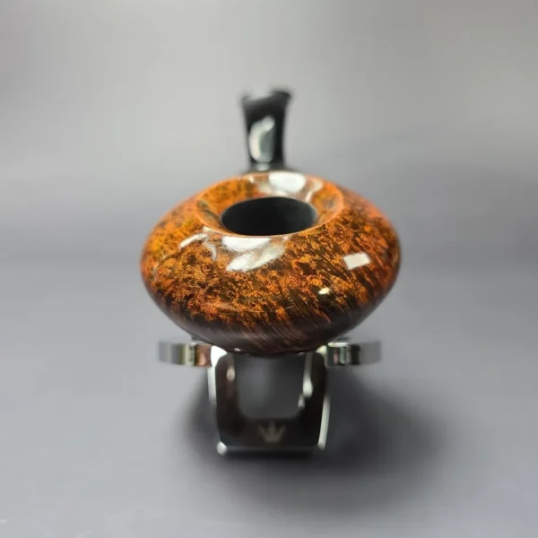 C-Pipe Smooth Reverse Calabash Mushroom w/ Ivorite Handmade Briar Pipe, New - Image 3
