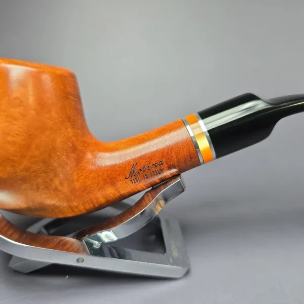 Molina Smooth Bent Billiard Estate Briar Pipe, Unsmoked, 9mm - Image 3