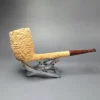 Pipe Tristan Natural Granite XL Rusticated Liverpool Handmade Briar Pipe, New - Image 3