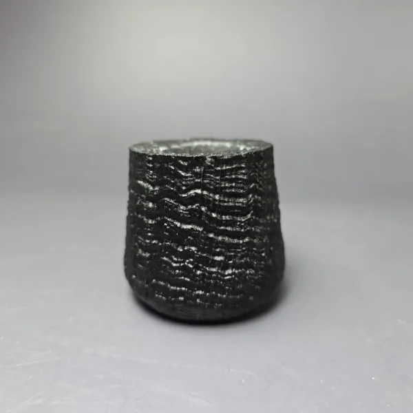 Pipe Tristan "Shape 55" Black Sandblasted Pot Handmade Briar Pipe, New - Image 3