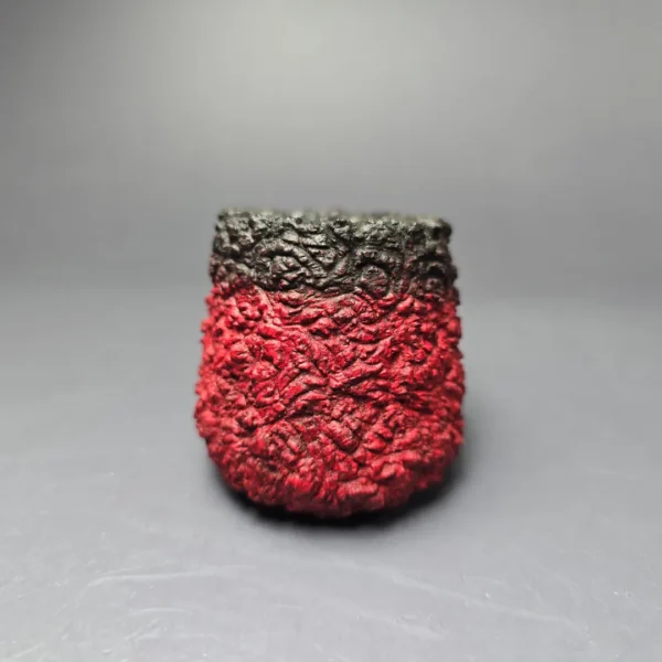 Pipe Tristan Granite "Shape 55" Fumed Rusticated Pot Handmade Briar Pipe, New - Image 3