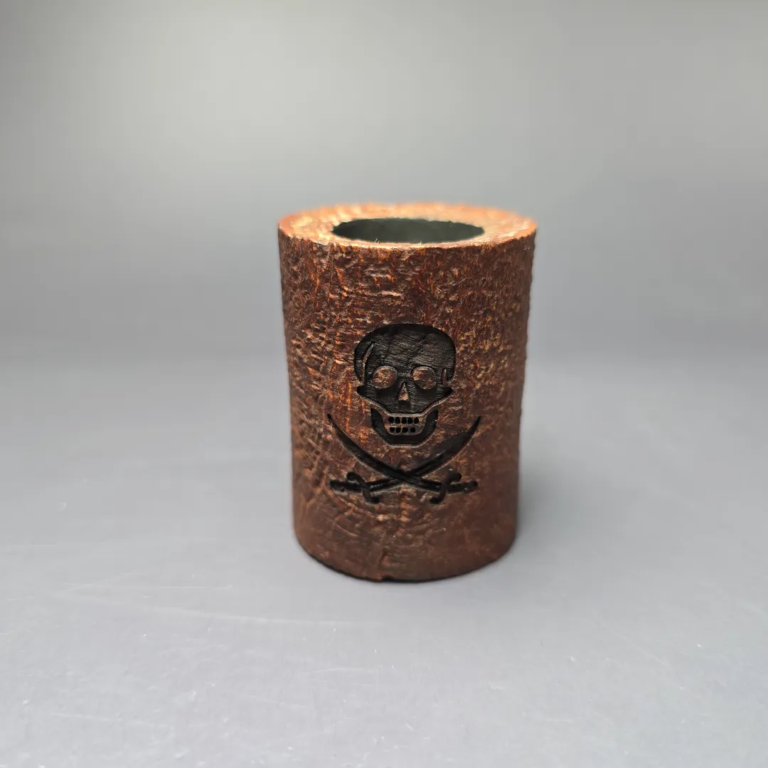 Chacom Pirate 155 Sandblasted Poker Sitter Estate Briar Pipe, Unsmoked, 9mm - Image 3