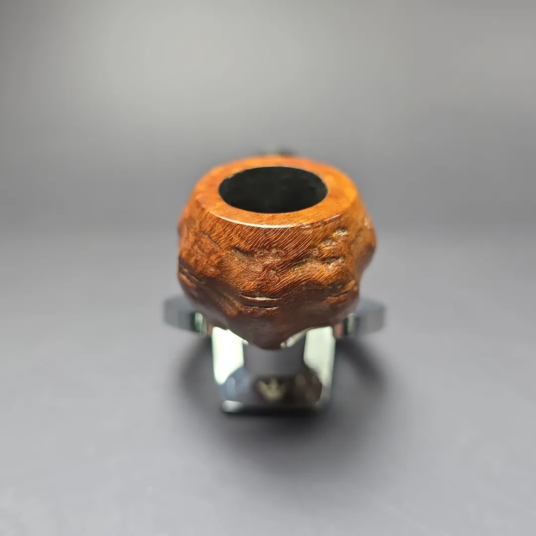 Kaywoodie Drinkless Tuckaway Rusticated Nosewarmer Apple Estate Briar Pipe, American Estates - Image 3