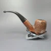 Sasieni Family Era Four Dot Ruff Root Stratford Sandblasted Bent Billiard Estate Briar Pipe, English Estates - Image 4
