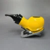 Al Pascia Curvy Yellow Smooth Reverse Calabash Apple Estate Pipe, Unsmoked - Image 4