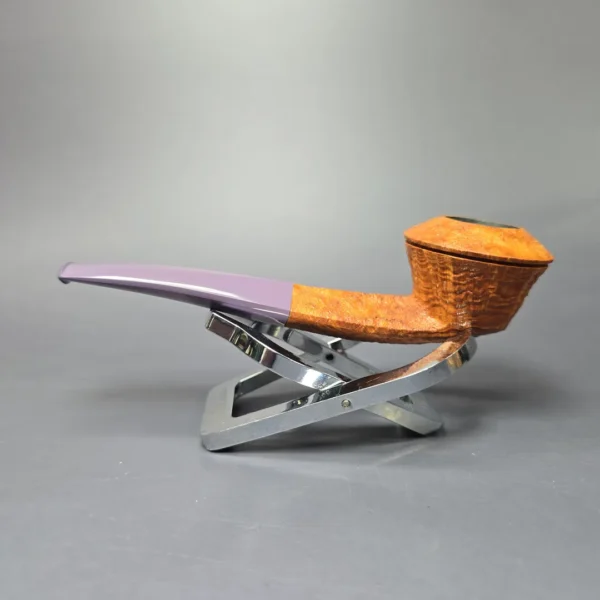 Martin Cermak Sandblasted Wide Shank Bulldog Estate Briar Pipe, Unsmoked - Image 4