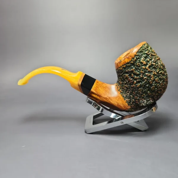 Pascucci Partially Rusticated Brandy Estate Briar Pipe, Unsmoked - Image 4