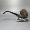 Castello Sea Rock Briar 93 3k Rusticated Bent Egg Estate Briar Pipe, Italian Estates - Image 4