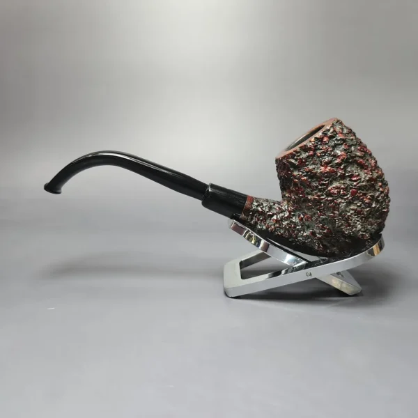 Castello Sea Rock Briar 93 3k Rusticated Bent Egg Estate Briar Pipe, Italian Estates - Image 4