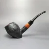 Johs Sandblasted Acorn Cherrywood Estate Briar Pipe, Danish Estates - Image 4