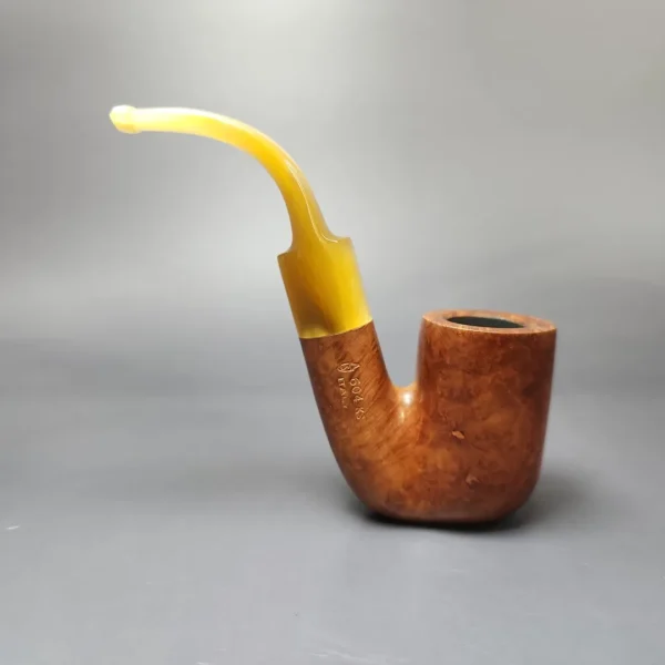 Savinelli Oscar Lucite 604 KS Smooth Oom Paul Estate Briar Pipe, Italian Estates - Image 4