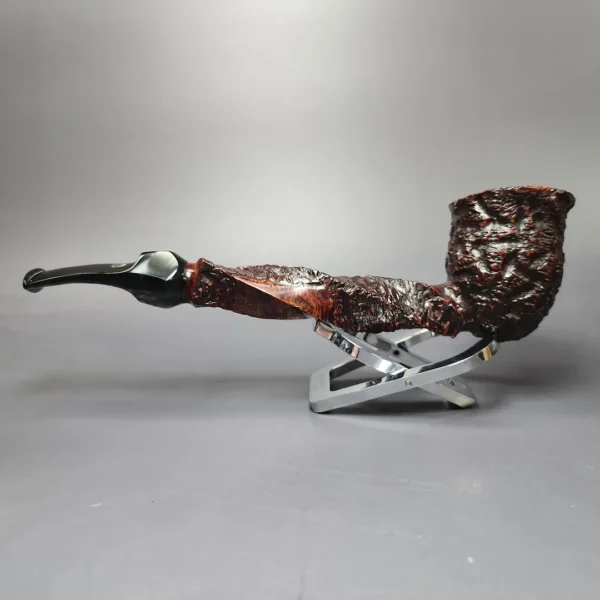 Preben Holm Wengholt Collector 100 Rusticated Spiral Billiard Estate Briar Pipe, Unsmoked - Image 4