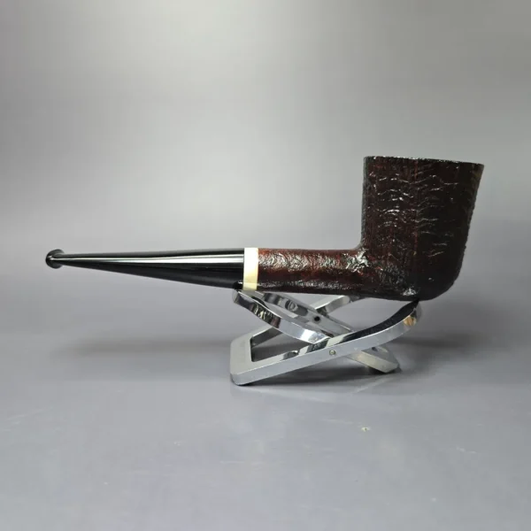 BST (Todd Bannard) 1 Foot Grade Large Sandblasted Dublin w/ Antler Estate Briar Pipe, Unsmoked - Image 4