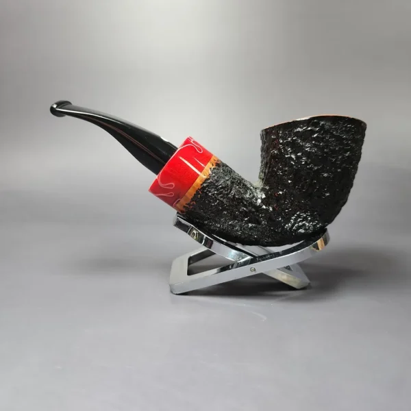 Armellini Botero Reverse Calabash Rusticated Dublin Estate Briar Pipe, Unsmoked - Image 4