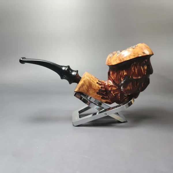 Nording Spruce Cone Partially Rusticated Freehand Estate Briar Pipe, Unsmoked - Image 4