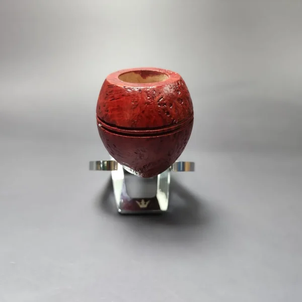 Mina Pipes Sandblasted Bulldog w/ Brass Estate Briar Pipe, Unsmoked - Image 4