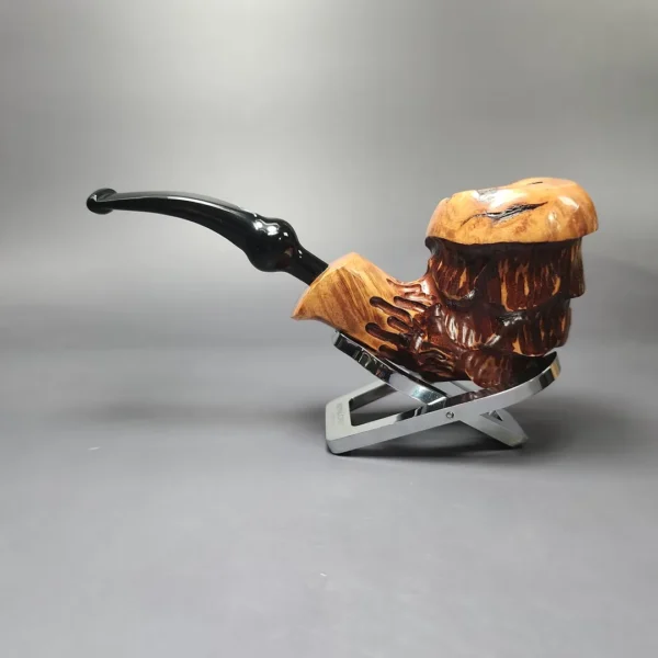 Nording Spruce Cone Partially Rusticated Freehand Estate Briar Pipe, Unsmoked - Image 4