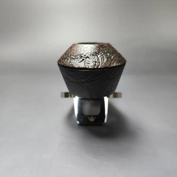 Mina Pipes Sandblasted Wide Shank Bulldog w/ Boxwood Estate Briar Pipe Unsmoked - Image 4