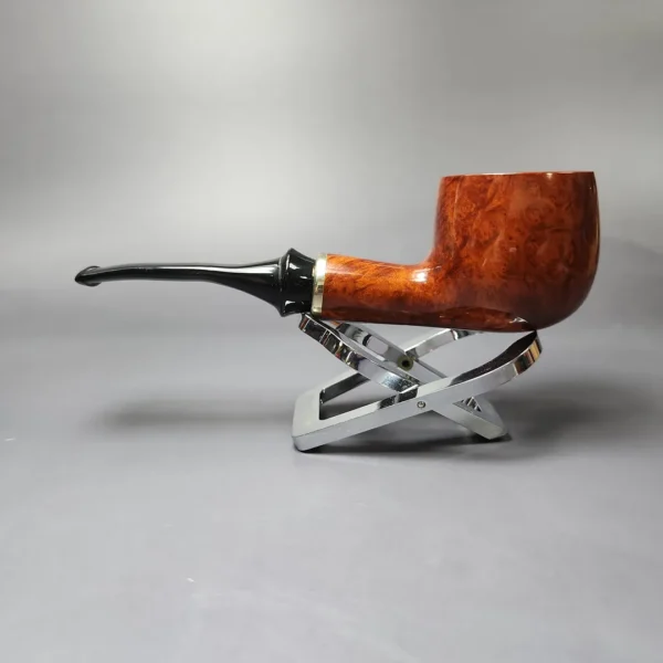 Vauen 3314 Smooth Pot w/ Brass Estate Briar Pipe, Unsmoked, 9mm - Image 4