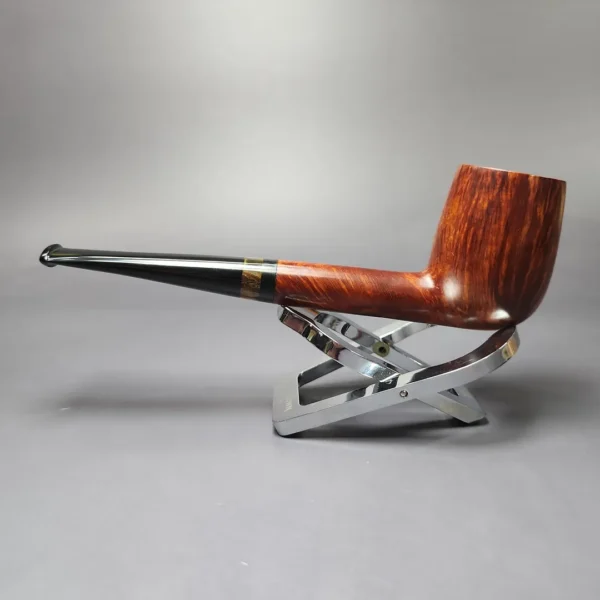 BST (Todd Bannard) One Foot Grade Smooth Billiard w/ Horn Estate Briar Pipe, Unsmoked - Image 4