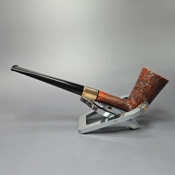 Herriot Pipes Partially Sandblasted "Arne Jacobsen" Dublin w/ Horn Estate Briar Pipe, Unsmoked - Image 4