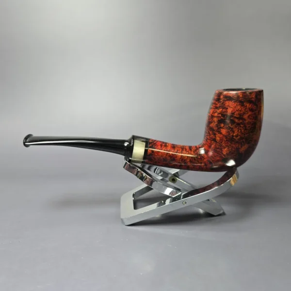 Bruno Nuttens Hand Made Smooth Egg w/ Horn (A) Handmade Briar Pipe, New - Image 4