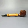 Dunhill 1986 Root Briar 5161 Smooth Apple w/ Bamboo Estate Briar Pipe, English Estates - Image 4
