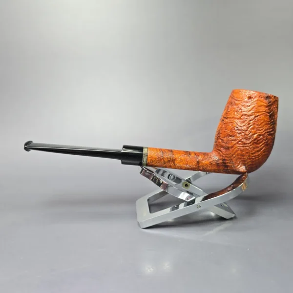 Christophe Wolff Contrast Sandblasted Brandy Handmade Briar Pipe, New - Image 4