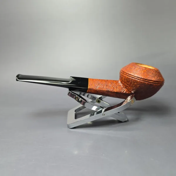 Christophe Wolff "Hyde Park" Sandblasted Squat Bulldog Handmade Briar Pipe, New - Image 4