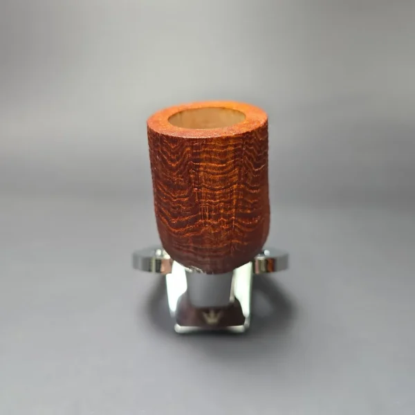 Christophe Wolff "Karamel" Sandblasted Billiard w/ Horn Handmade Briar Pipe, New - Image 4