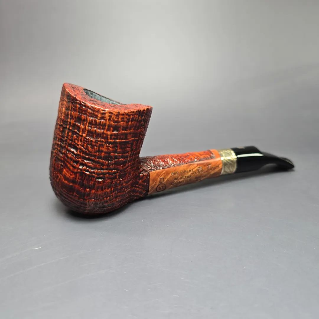Ser Jacopo Domina 2024 S2 D Sandblasted Bent Billiard Estate Briar Pipe, Unsmoked - Image 4