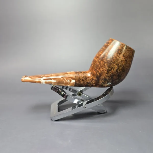 Moonshine MS03 Dark Smooth Deviled Egg Anse w/ Coffee Stem Briar Pipe, New - Image 4