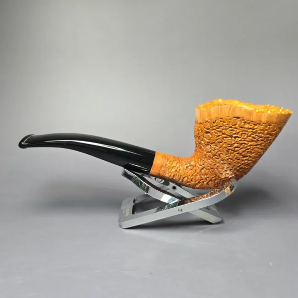 Moretti 2018 XL Rusticated Freehand Dublin Estate Briar Pipe, Unsmoked - Image 4