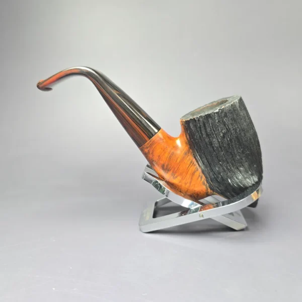 JM Boswell 2009 Partially Rusticated Oom Paul Estate Briar Pipe, Unsmoked - Image 4