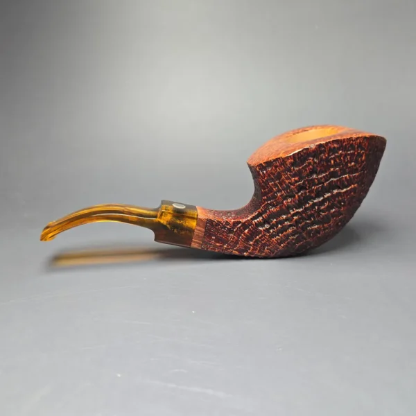 Mastro de Paja 1B Sandblasted Panel Dublin Estate Briar Pipe, Unsmoked - Image 4